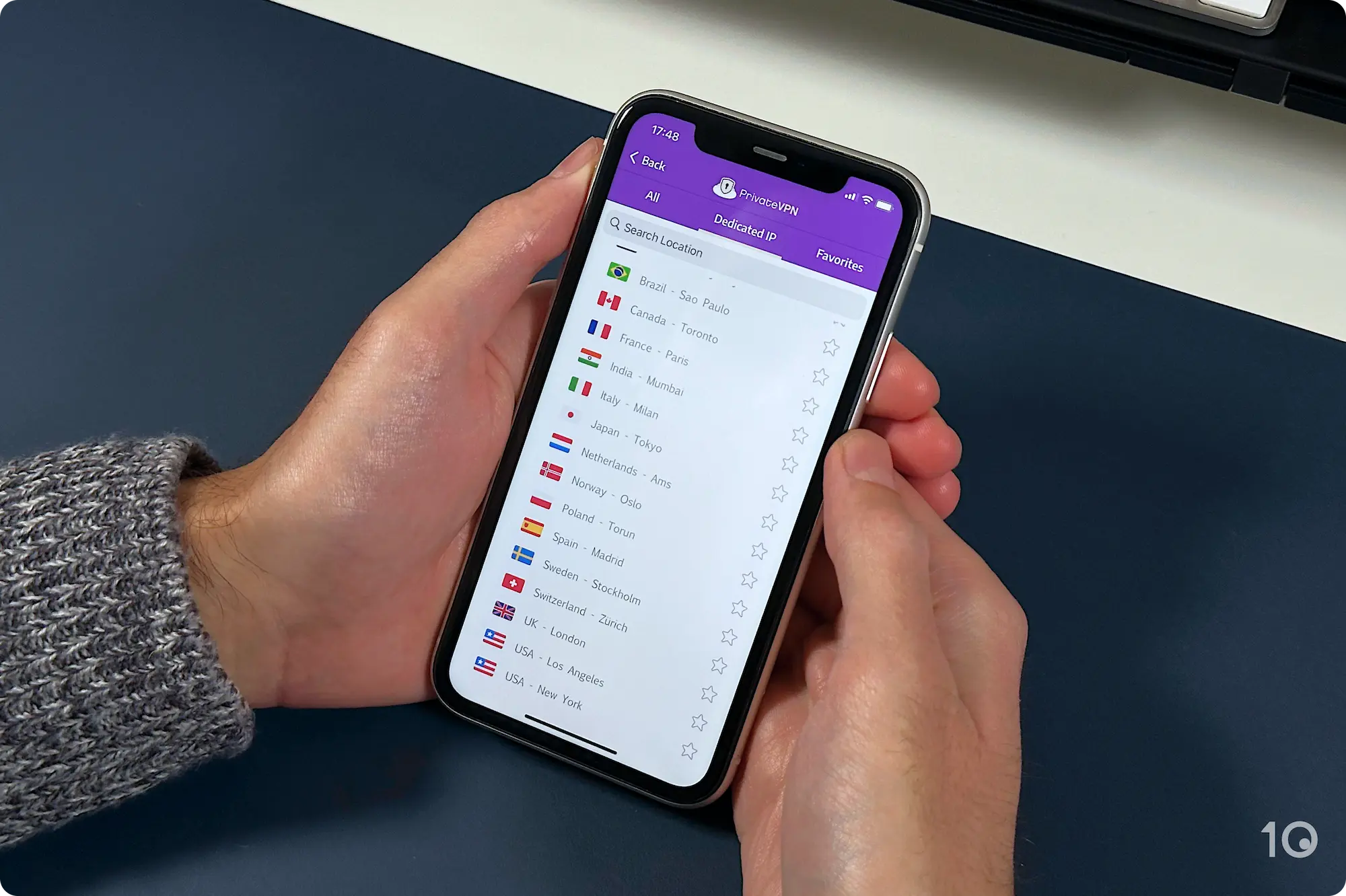 PrivateVPN-Server auf dem iPhone